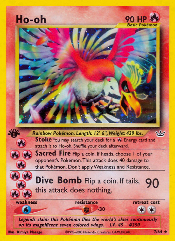 Ho-oh (7/64) [Neo Revelation 1st Edition] | Good Games Morley