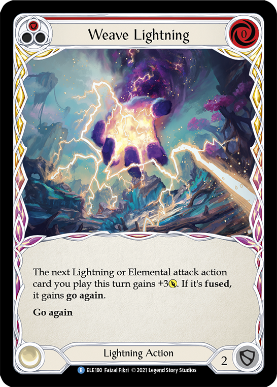 Weave Lightning (Red) [ELE180] (Tales of Aria)  1st Edition Normal | Good Games Morley