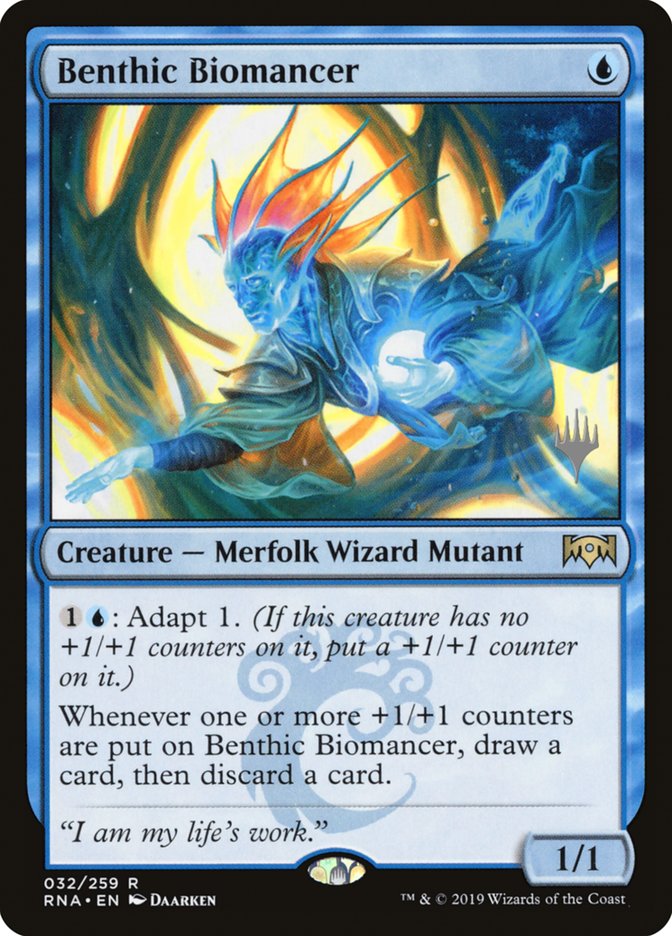 Benthic Biomancer (Promo Pack) [Ravnica Allegiance Promos] | Good Games Morley