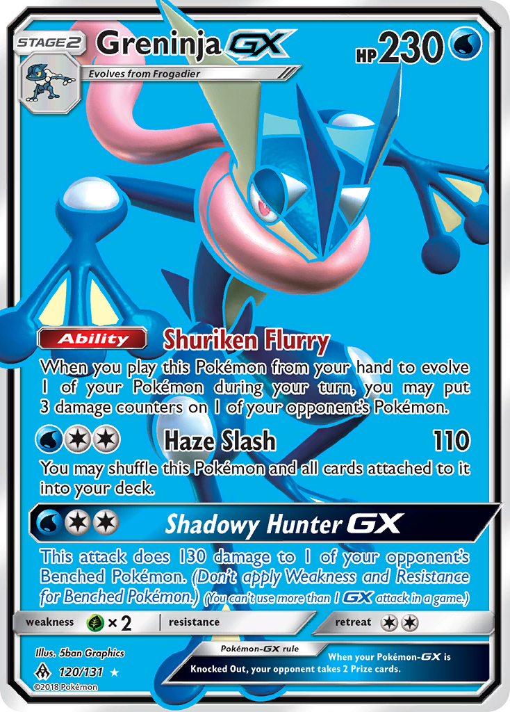 Greninja GX (120/131) [Sun & Moon: Forbidden Light] | Good Games Morley