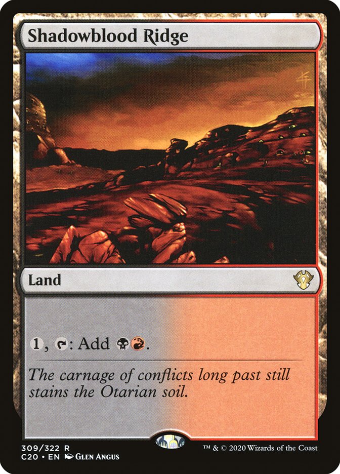 Shadowblood Ridge [Commander 2020] | Good Games Morley