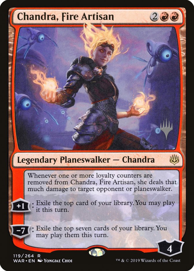 Chandra, Fire Artisan (Promo Pack) [War of the Spark Promos] | Good Games Morley