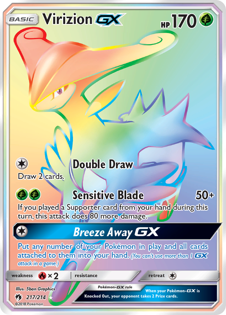 Virizion GX (217/214) [Sun & Moon: Lost Thunder] | Good Games Morley