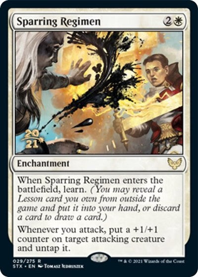 Sparring Regimen [Strixhaven: School of Mages Prerelease Promos] | Good Games Morley