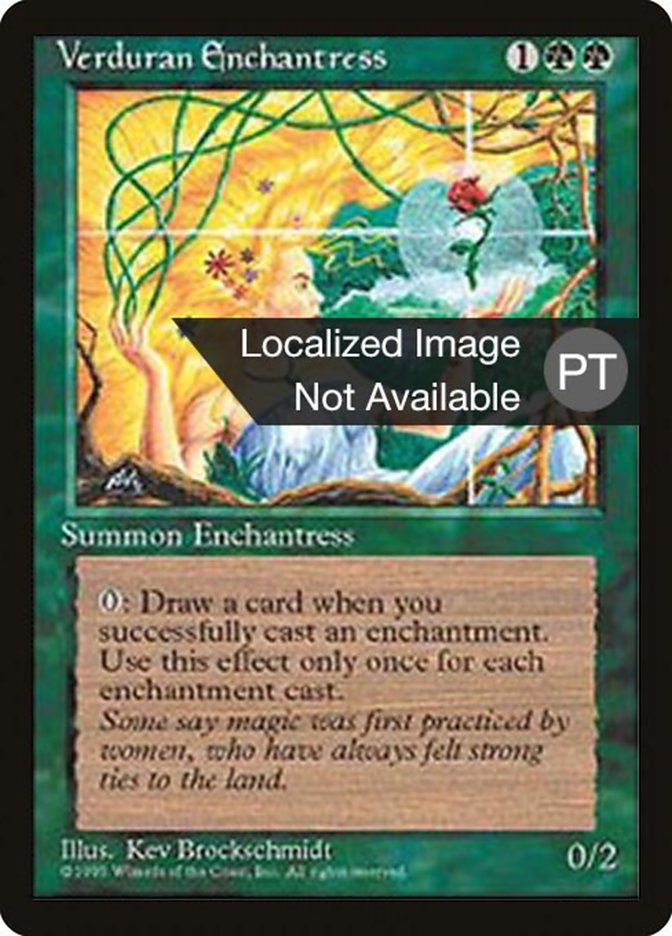 Verduran Enchantress [Fourth Edition (Foreign Black Border)] | Good Games Morley