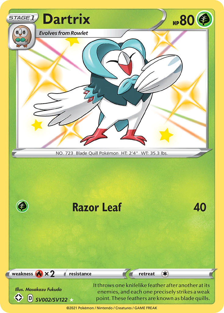 Dartrix (SV002/SV122) [Sword & Shield: Shining Fates] | Good Games Morley