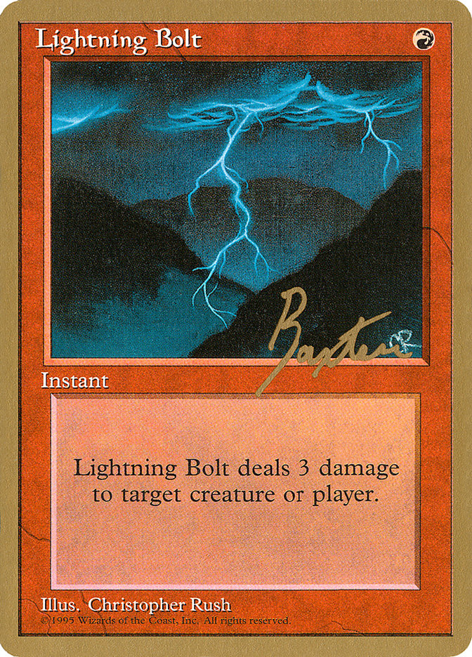 Lightning Bolt (George Baxter) [Pro Tour Collector Set] | Good Games Morley