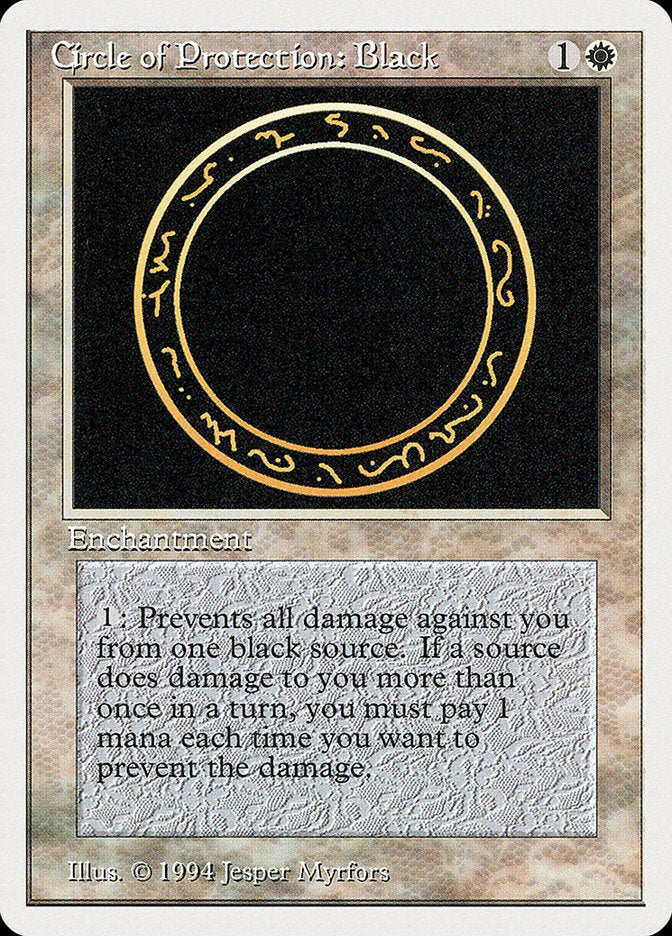 Circle of Protection: Black [Summer Magic / Edgar] | Good Games Morley