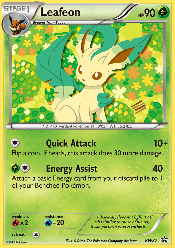 Leafeon (BW87) [Black & White: Black Star Promos] | Good Games Morley
