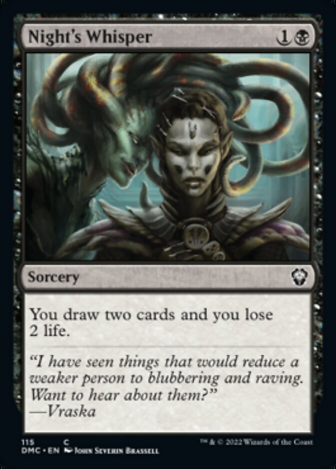 Night's Whisper [Dominaria United Commander] | Good Games Morley