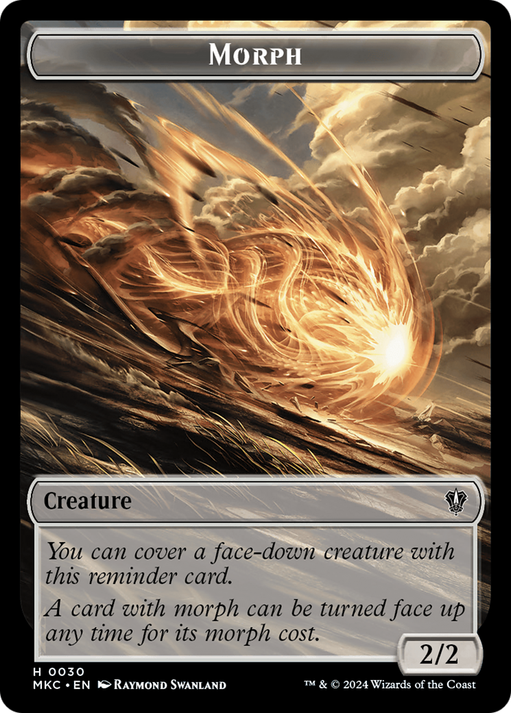 Snake // Morph Double-Sided Token [Murders at Karlov Manor Commander Tokens] | Good Games Morley