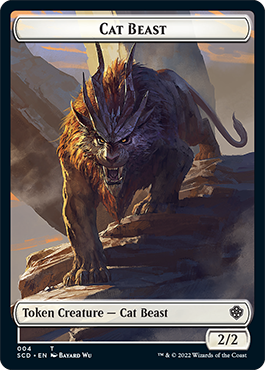Elf Warrior // Cat Beast Double-Sided Token [Starter Commander Decks] | Good Games Morley