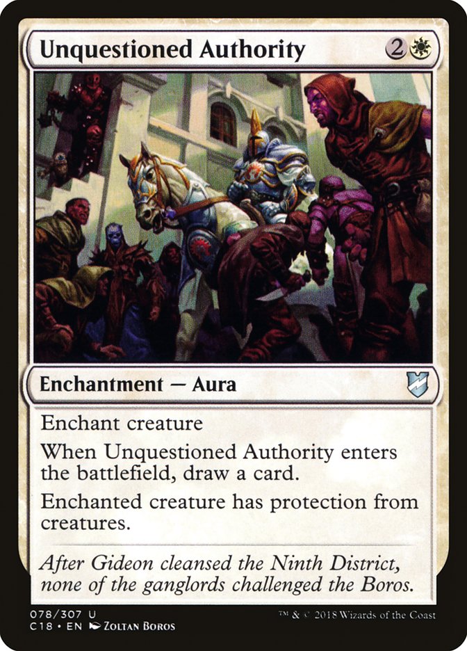 Unquestioned Authority [Commander 2018] | Good Games Morley