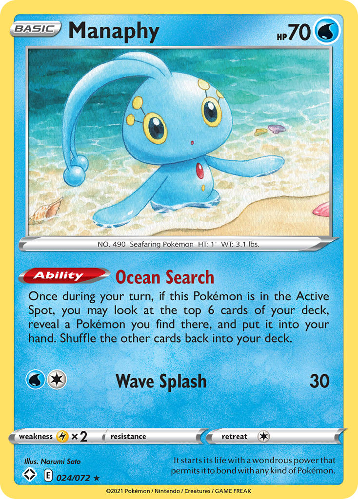 Manaphy (024/072) [Sword & Shield: Shining Fates] | Good Games Morley