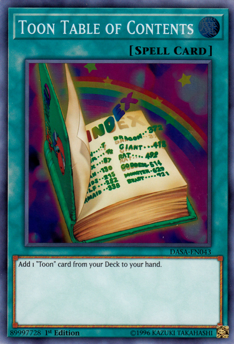 Toon Table of Contents [DASA-EN043] Super Rare | Good Games Morley