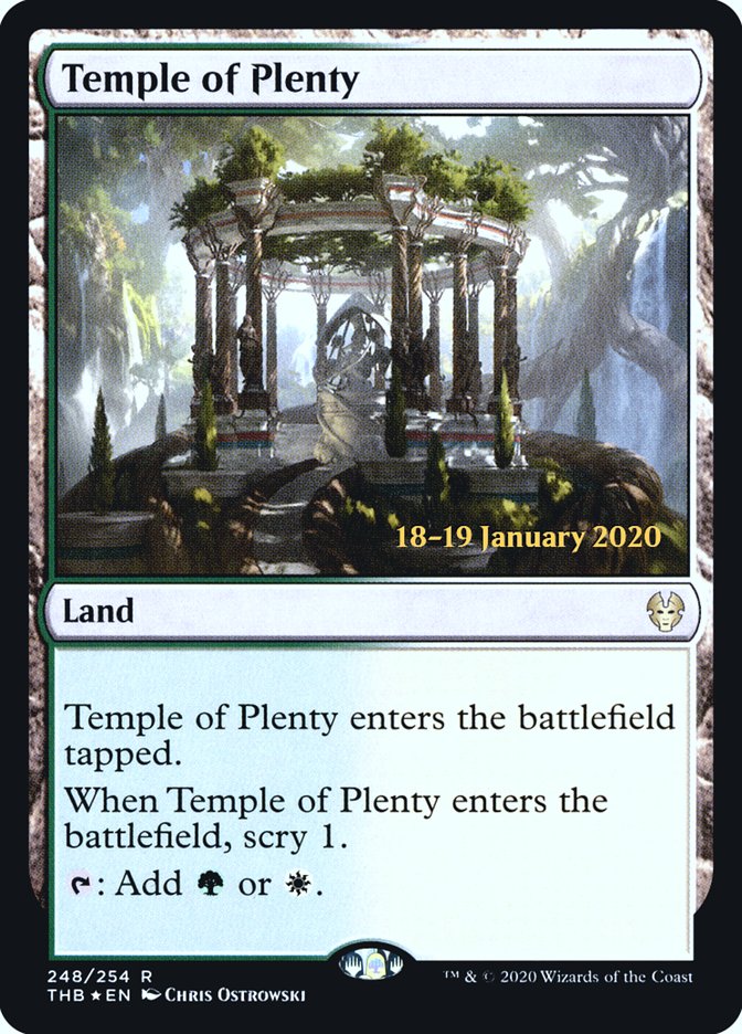 Temple of Plenty [Theros Beyond Death Prerelease Promos] | Good Games Morley