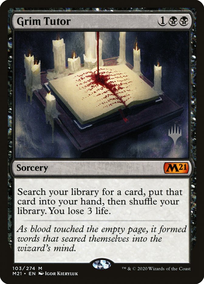 Grim Tutor (Promo Pack) [Core Set 2021 Promos] | Good Games Morley