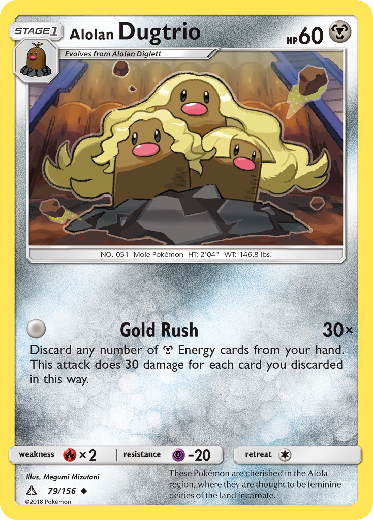 Alolan Dugtrio (79/156) [Sun & Moon: Ultra Prism] | Good Games Morley
