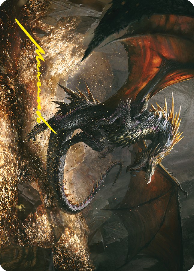 Cavern-Hoard Dragon Art Card (Gold-Stamped Signature) [The Lord of the Rings: Tales of Middle-earth Art Series] | Good Games Morley