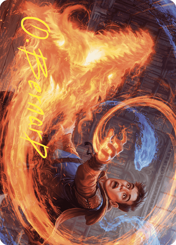 Frantic Firebolt Art Card (Gold-Stamped Signature) [Wilds of Eldraine Art Series] | Good Games Morley