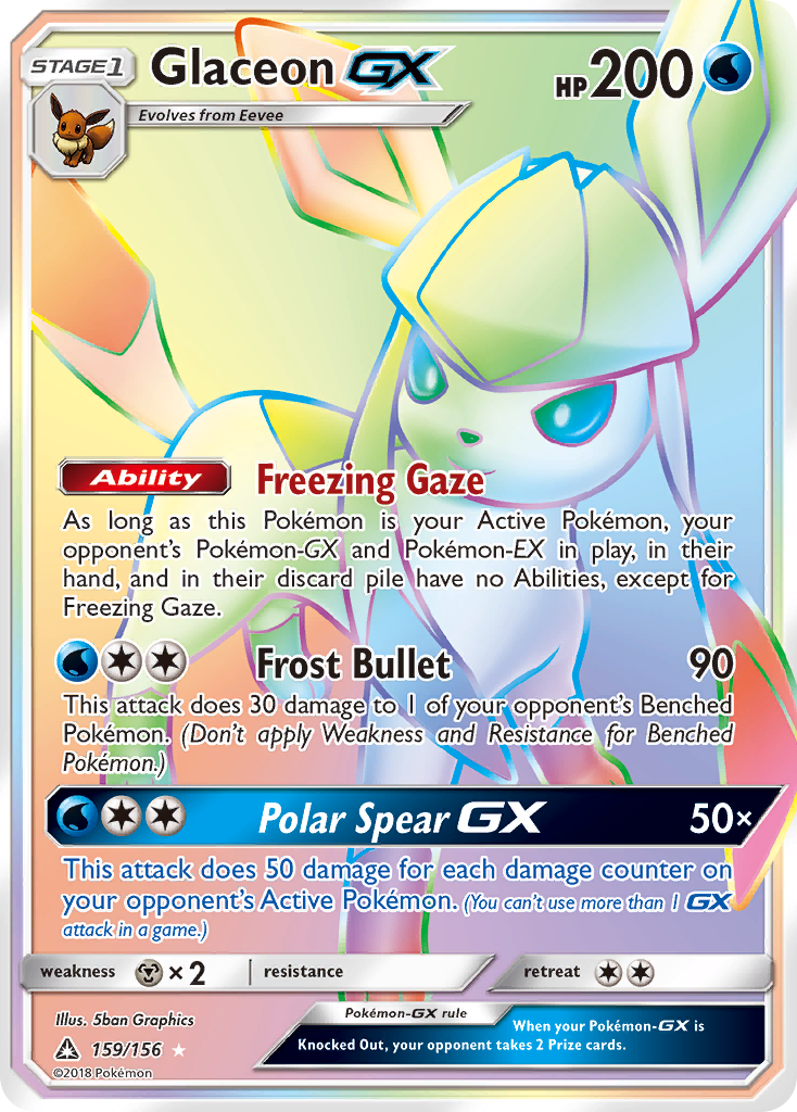 Glaceon GX (159/156) [Sun & Moon: Ultra Prism] | Good Games Morley