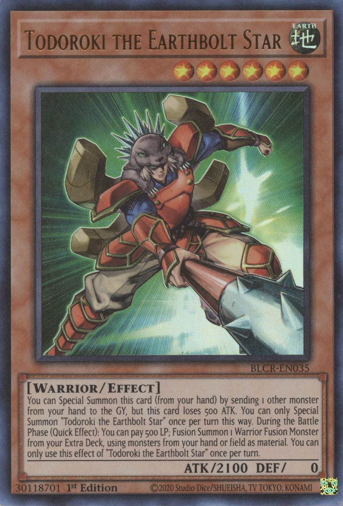 Todoroki the Earthbolt Star [BLCR-EN035] Ultra Rare | Good Games Morley