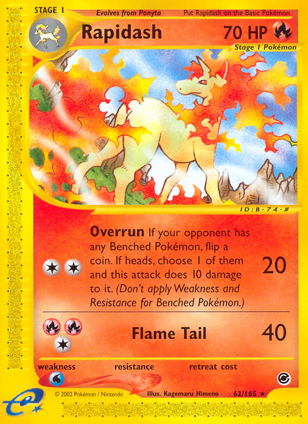 Rapidash (62/165) [Expedition: Base Set] | Good Games Morley