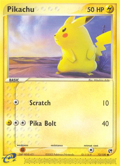 Pikachu (72/100) [EX: Sandstorm] | Good Games Morley