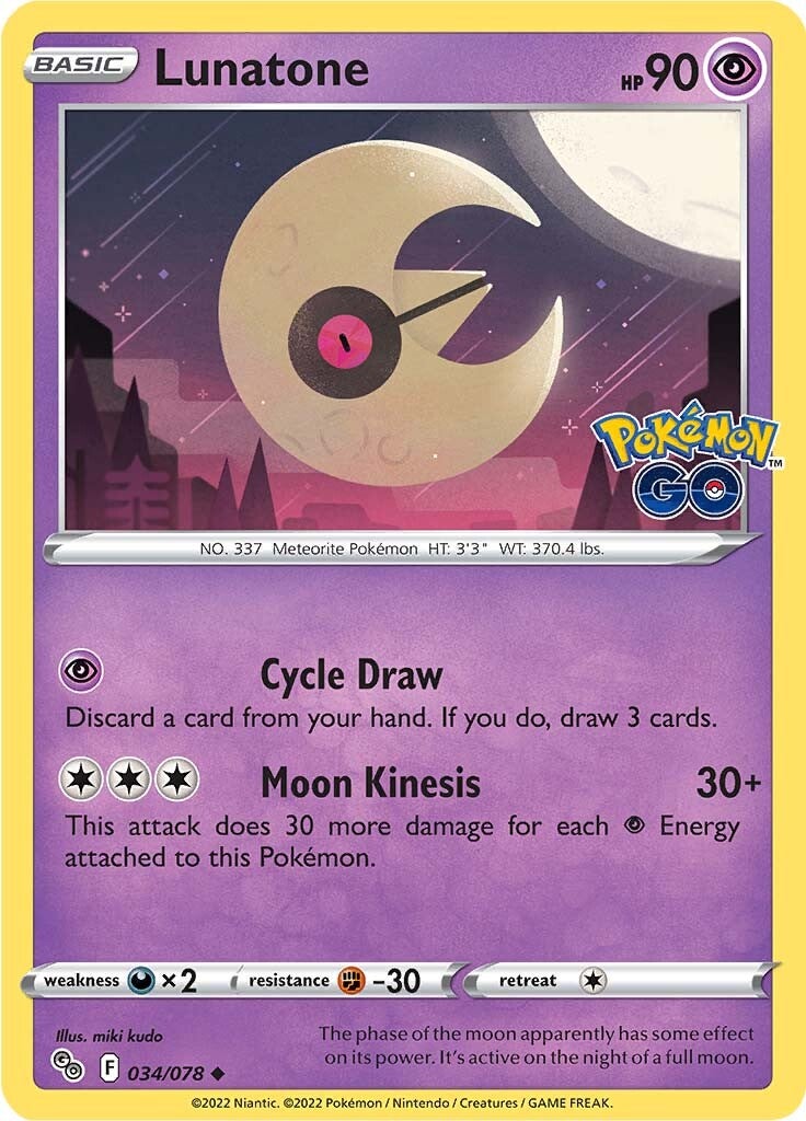 Lunatone (034/078) [Pokémon GO] | Good Games Morley
