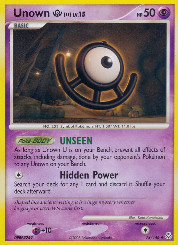 Unown U (78/146) [Diamond & Pearl: Legends Awakened] | Good Games Morley