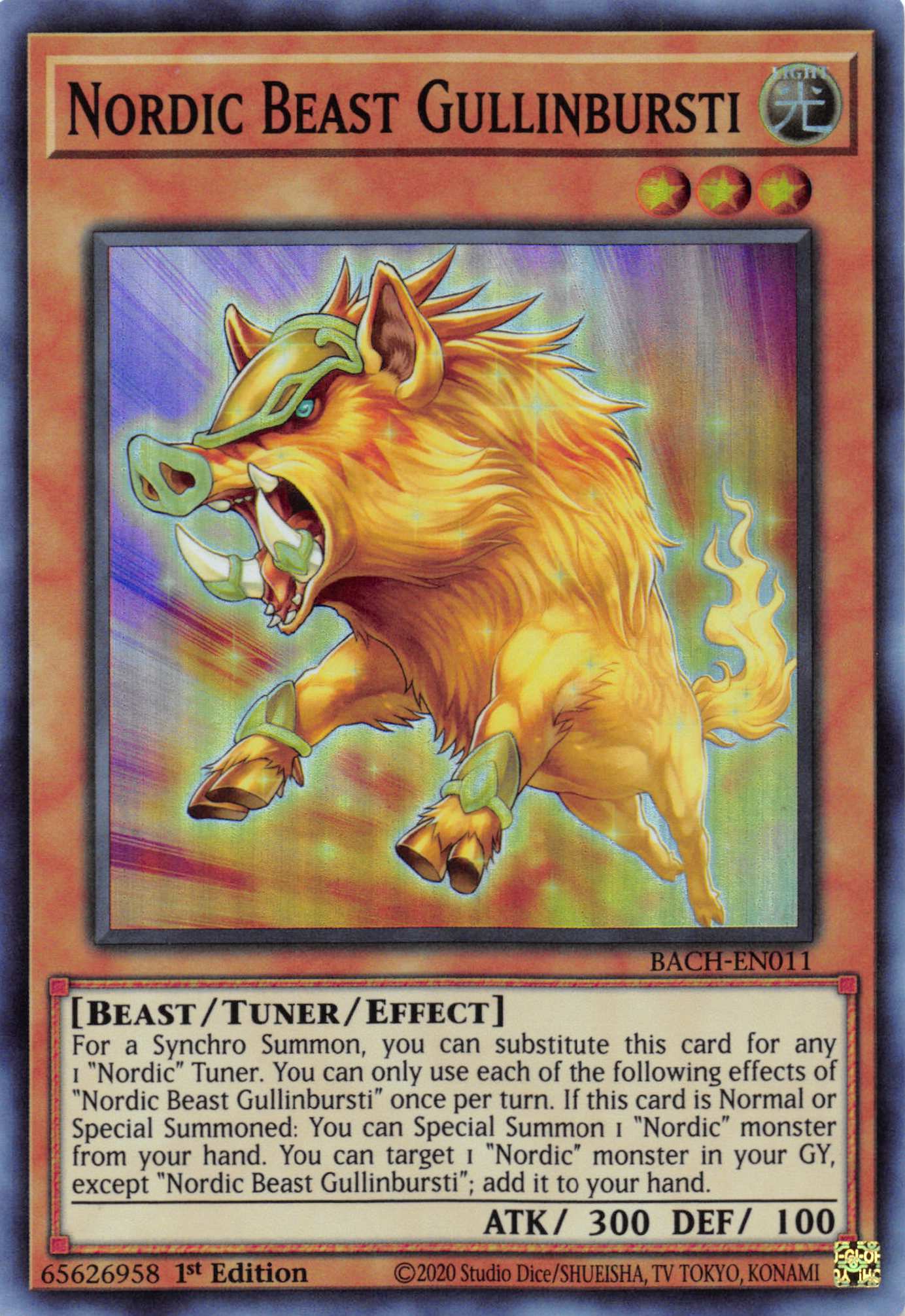 Nordic Beast Gullinbursti [BACH-EN011] Super Rare | Good Games Morley