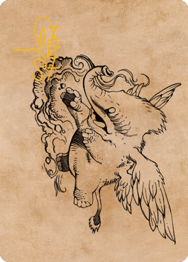 Lulu, Loyal Hollyphant Art Card (46) (Gold-Stamped Signature) [Commander Legends: Battle for Baldur's Gate Art Series] | Good Games Morley
