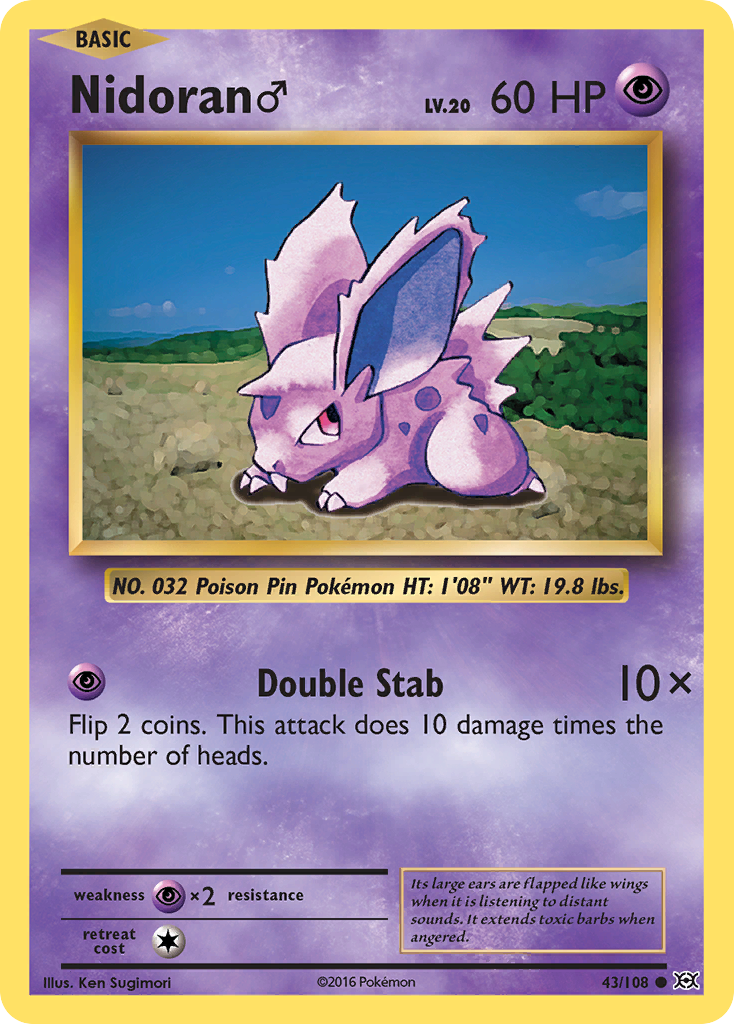 Nidoran (43/108) (Male) [XY: Evolutions] | Good Games Morley