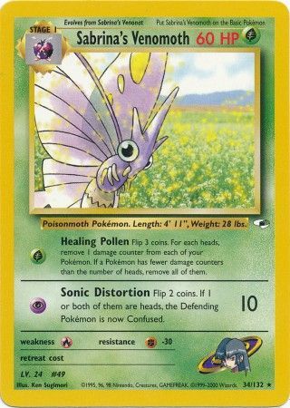 Sabrina's Venomoth (34/132) [Gym Heroes Unlimited] | Good Games Morley