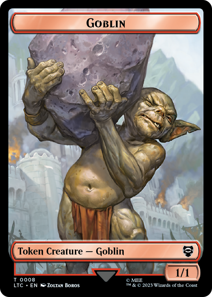 Goblin // Wraith Double-Sided Token [The Lord of the Rings: Tales of Middle-Earth Commander Tokens] | Good Games Morley