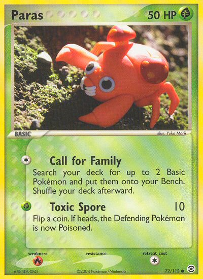 Paras (72/112) [EX: FireRed & LeafGreen] | Good Games Morley