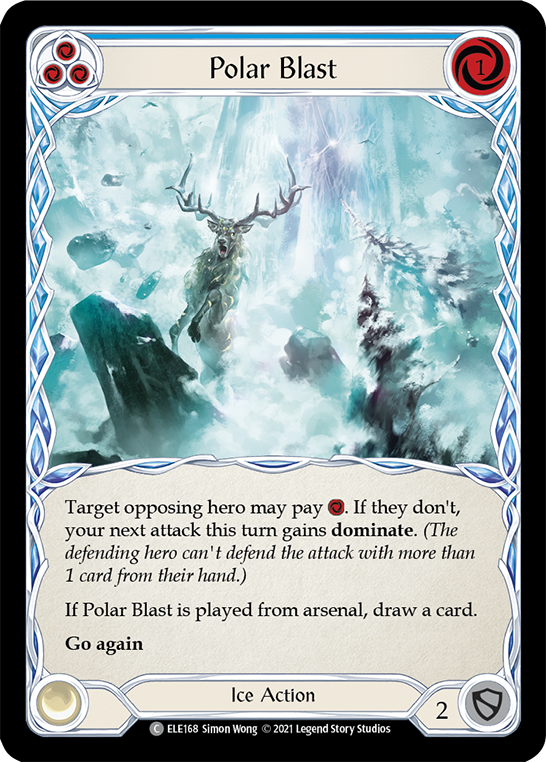 Polar Blast (Blue) [ELE168] (Tales of Aria)  1st Edition Normal | Good Games Morley