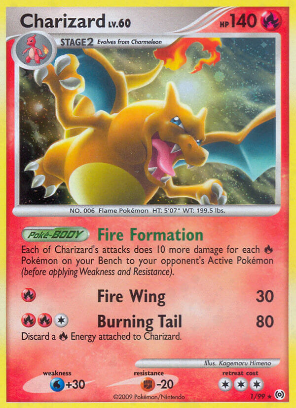 Charizard (1/99) (Cracked Ice Holo) [Platinum: Arceus] | Good Games Morley
