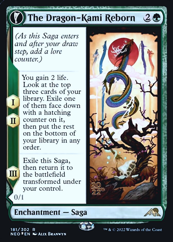 The Dragon-Kami Reborn // Dragon-Kami's Egg [Kamigawa: Neon Dynasty Prerelease Promos] | Good Games Morley