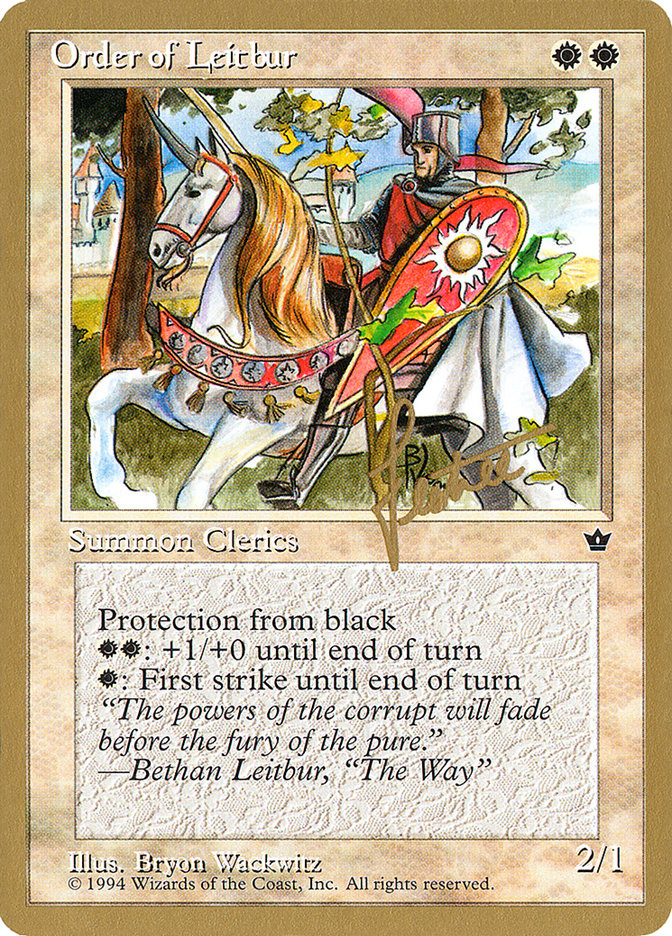 Order of Leitbur (Male) (Bertrand Lestree) [Pro Tour Collector Set] | Good Games Morley