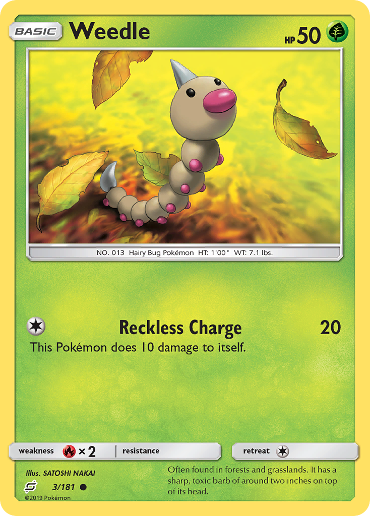 Weedle (3/181) [Sun & Moon: Team Up] | Good Games Morley