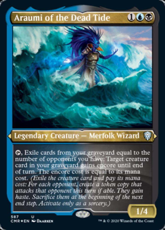 Araumi of the Dead Tide (Etched) [Commander Legends] | Good Games Morley