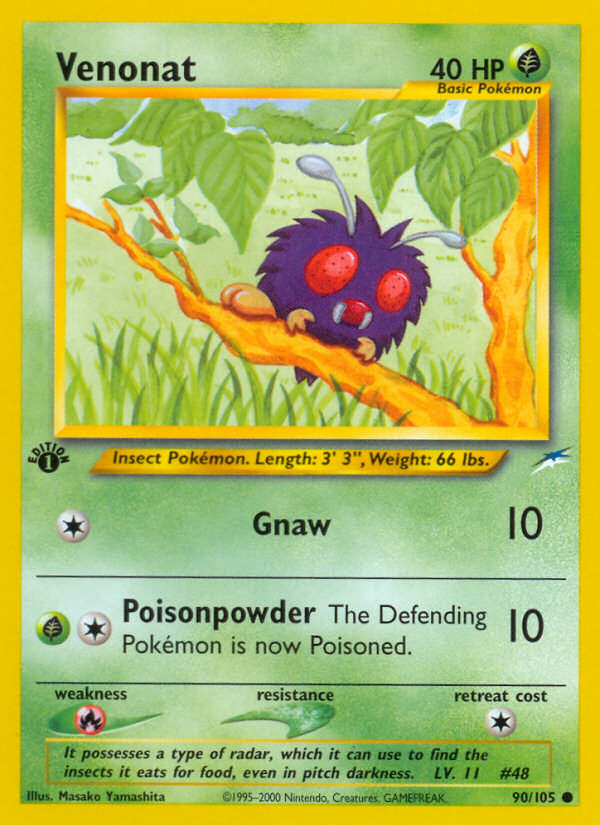 Venonat (90/105) [Neo Destiny 1st Edition] | Good Games Morley