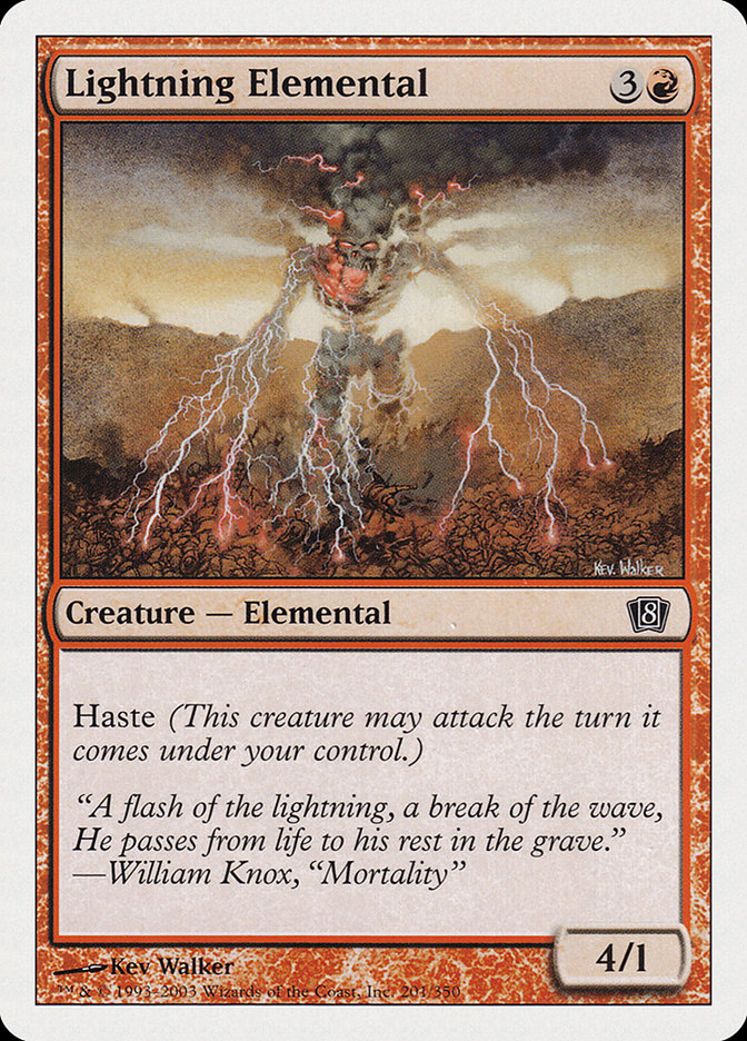 Lightning Elemental [Eighth Edition] | Good Games Morley