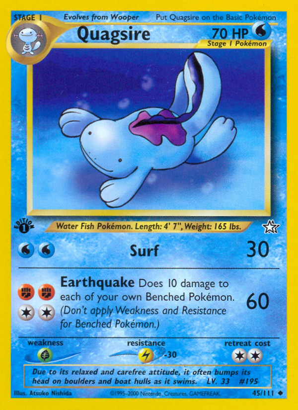 Quagsire (45/111) [Neo Genesis 1st Edition] | Good Games Morley