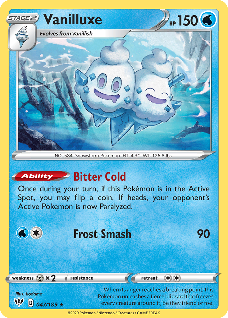 Vanilluxe (047/189) [Sword & Shield: Darkness Ablaze] | Good Games Morley