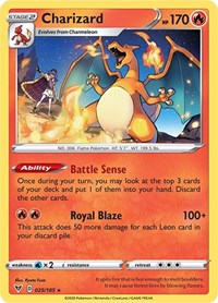 Charizard (025/185) (Cracked Ice Holo) (Theme Deck Exclusive) [Sword & Shield: Vivid Voltage] | Good Games Morley