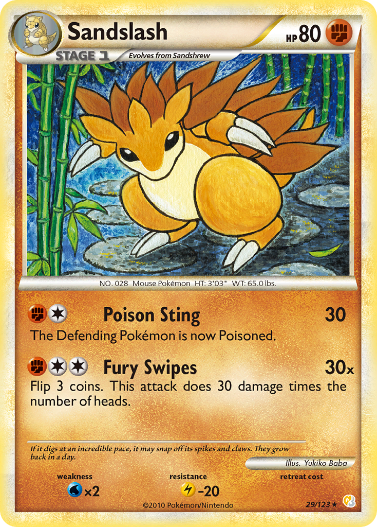 Sandslash (29/123) [HeartGold & SoulSilver: Base Set] | Good Games Morley