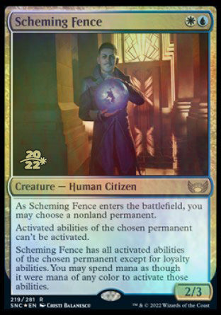 Scheming Fence [Streets of New Capenna Prerelease Promos] | Good Games Morley