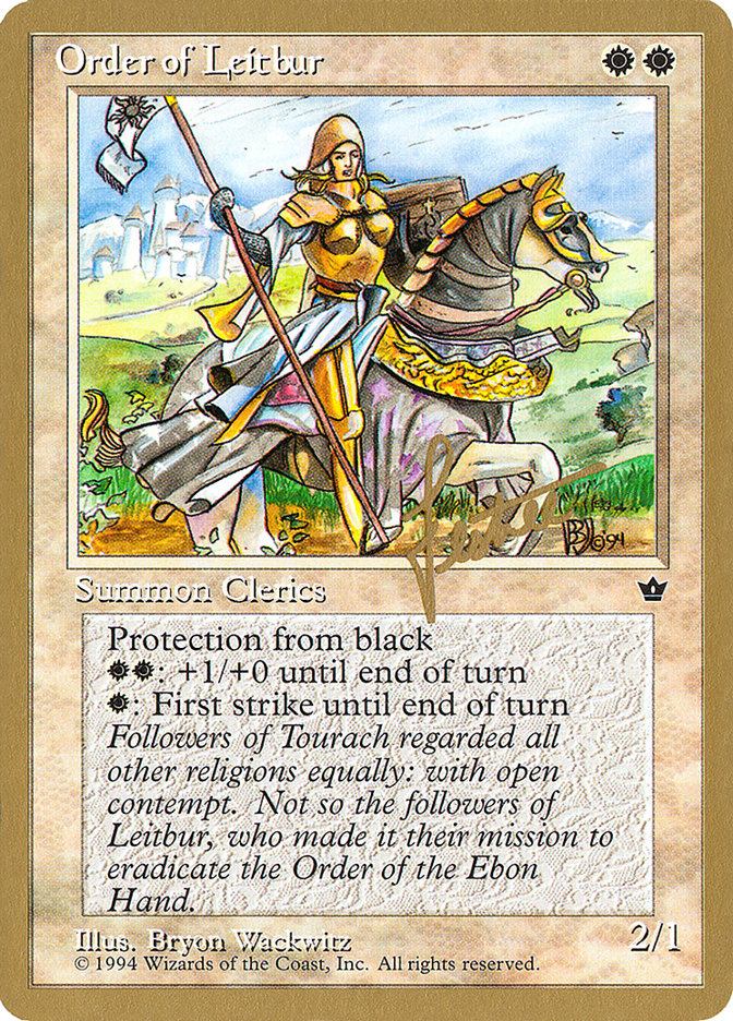 Order of Leitbur (Female) (Bertrand Lestree) [Pro Tour Collector Set] | Good Games Morley